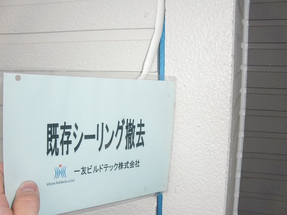 20160826M様邸②既存ｼｰﾘﾝｸﾞ撤去施工中
