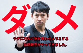 ウチに巧みに物を買わせようとする訪問販売がやってきました